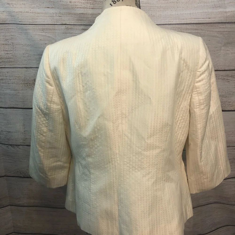 Classiques Entier Atelier Jacket Blazer Zip Silk Size Small Cream